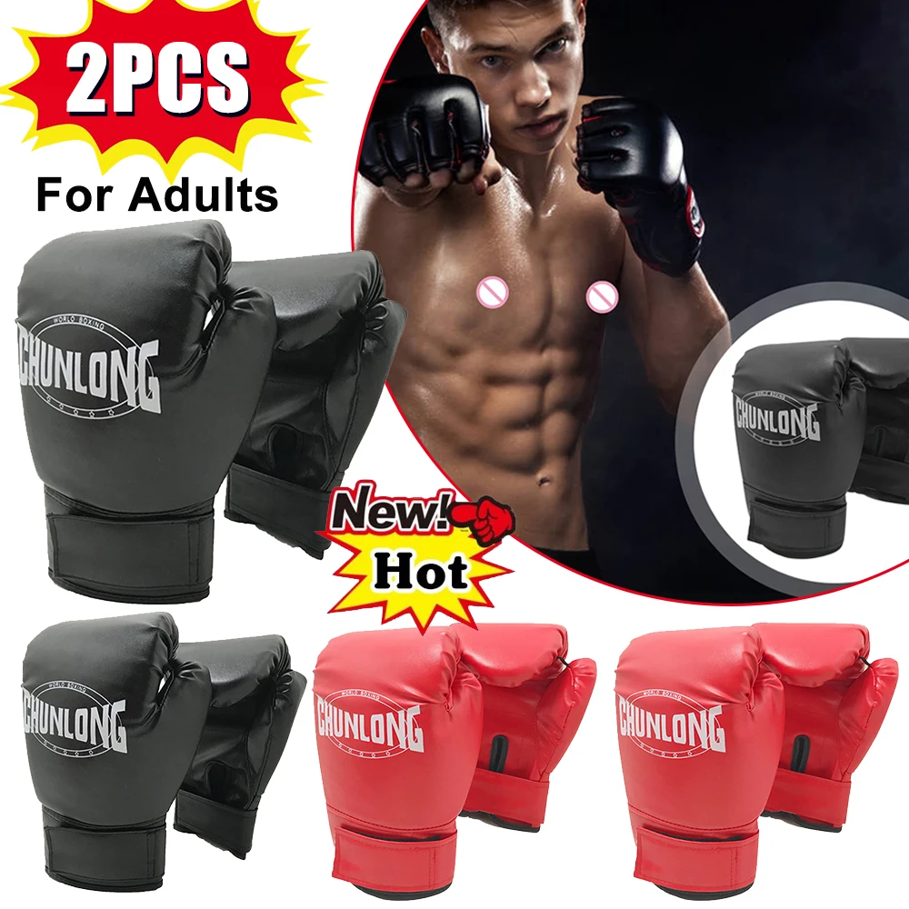 1 Pair Boxing Gloves Adults Children Kick Punching Training Comfortable Fighting Mitts Karate Muay Thai Boxing Training Gloves