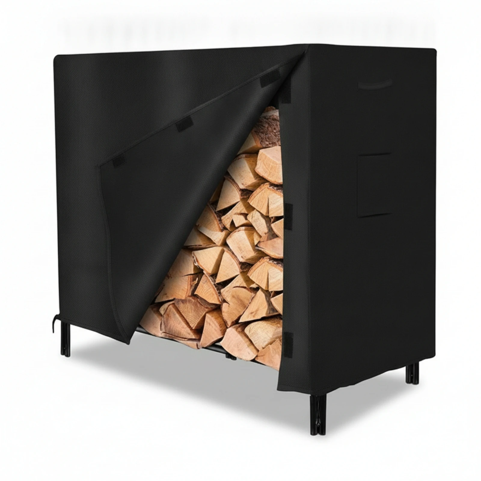 Firewood Rack Cover Waterproof Wood Rack Cover Wood Tarp Rectangular Safeguarding for Patio, Garden - view 4
