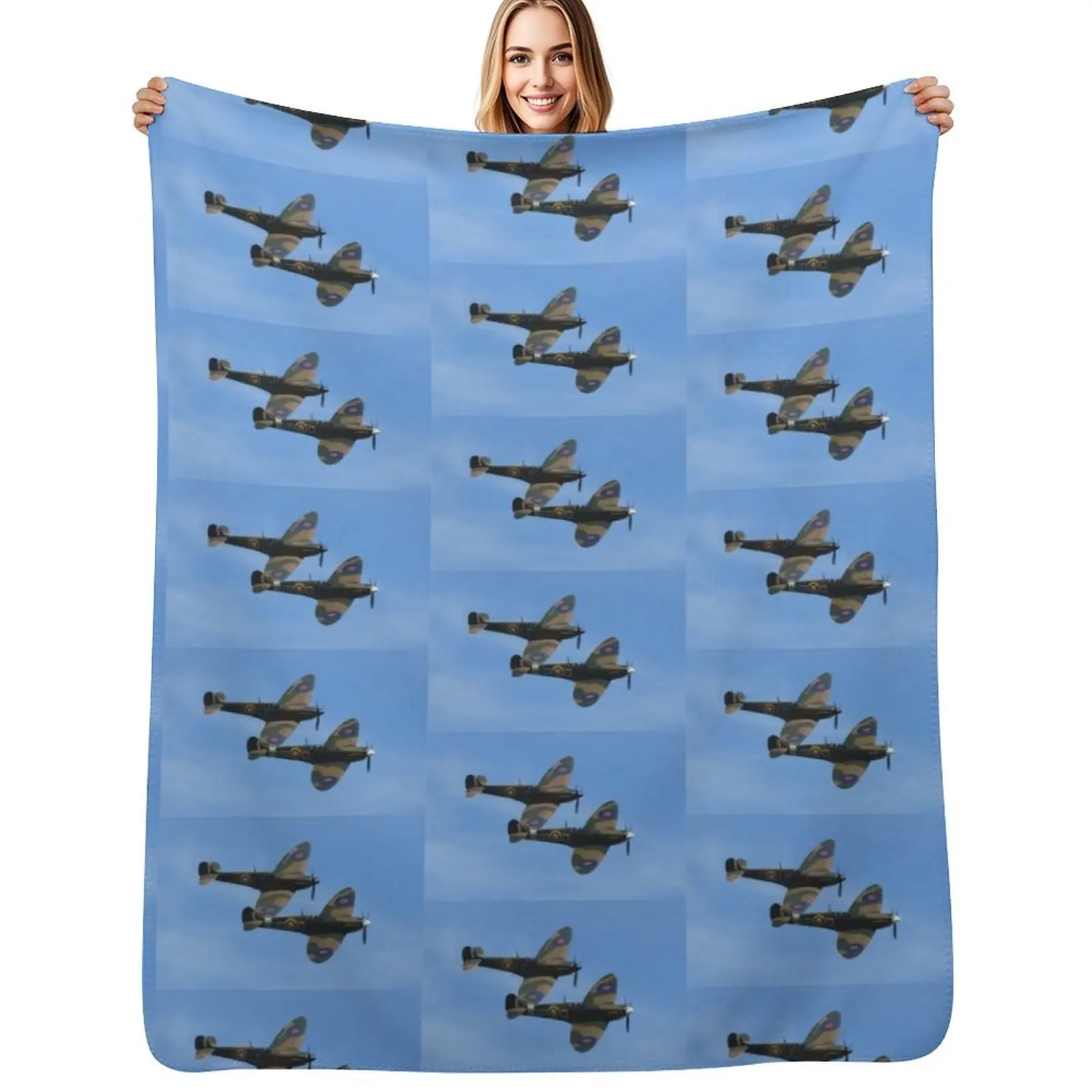 

Spitfires Throw Blanket Stain Resistant Cozy Warm Blanket