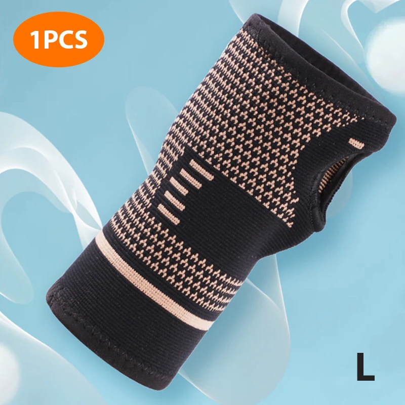 Copper Wrist Support Professional Wristband Sports Compression Gloves Wrist Guard Arthritis Gloves Elastic Palm Brace Sleeve