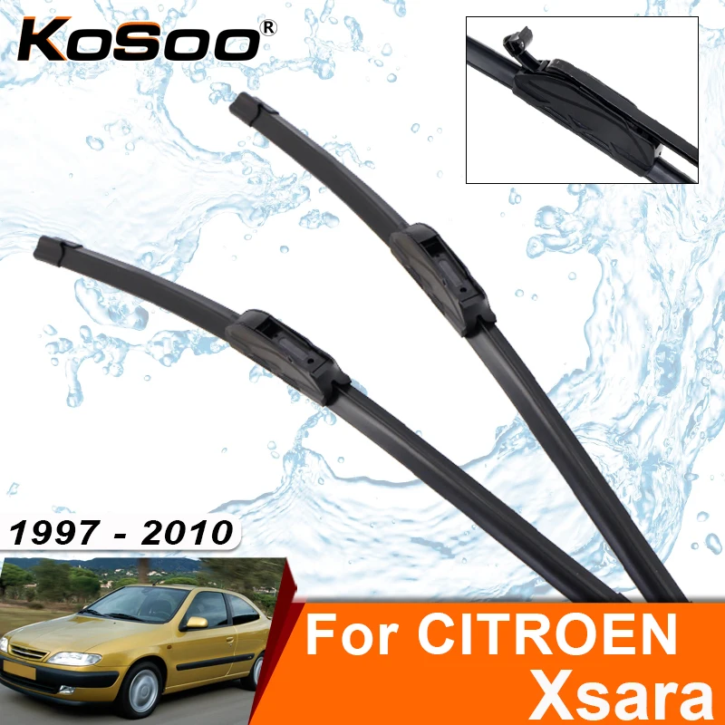 Lâmina de limpador de para-brisa para carro, para citroen xsara n7 coupe hatch picasso 1997-2010, refil de borracha para para-brisa, acessório para limpador de janela frontal