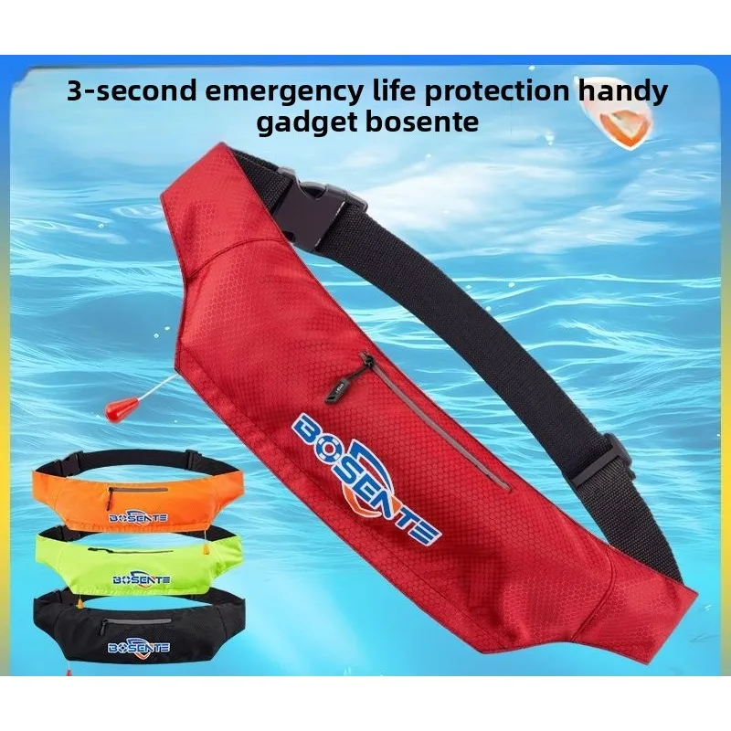

Men Women Lifesaving Waist Belt Manual Automatic Inflatable Professional Lifesaver Fishing Portable Adult Lifesaver Belt
