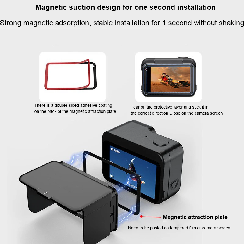 

Sun Hood Screen Protector Cover Shell for Insta360 Ace Pro 2 Sunshade Camera Accessories Black