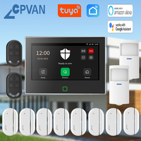 CPVAN Wireless WiFi Tuya Smart Home Alarm System Home burglar Security Protection Alarm built-in 5000mAh Battery support alexa