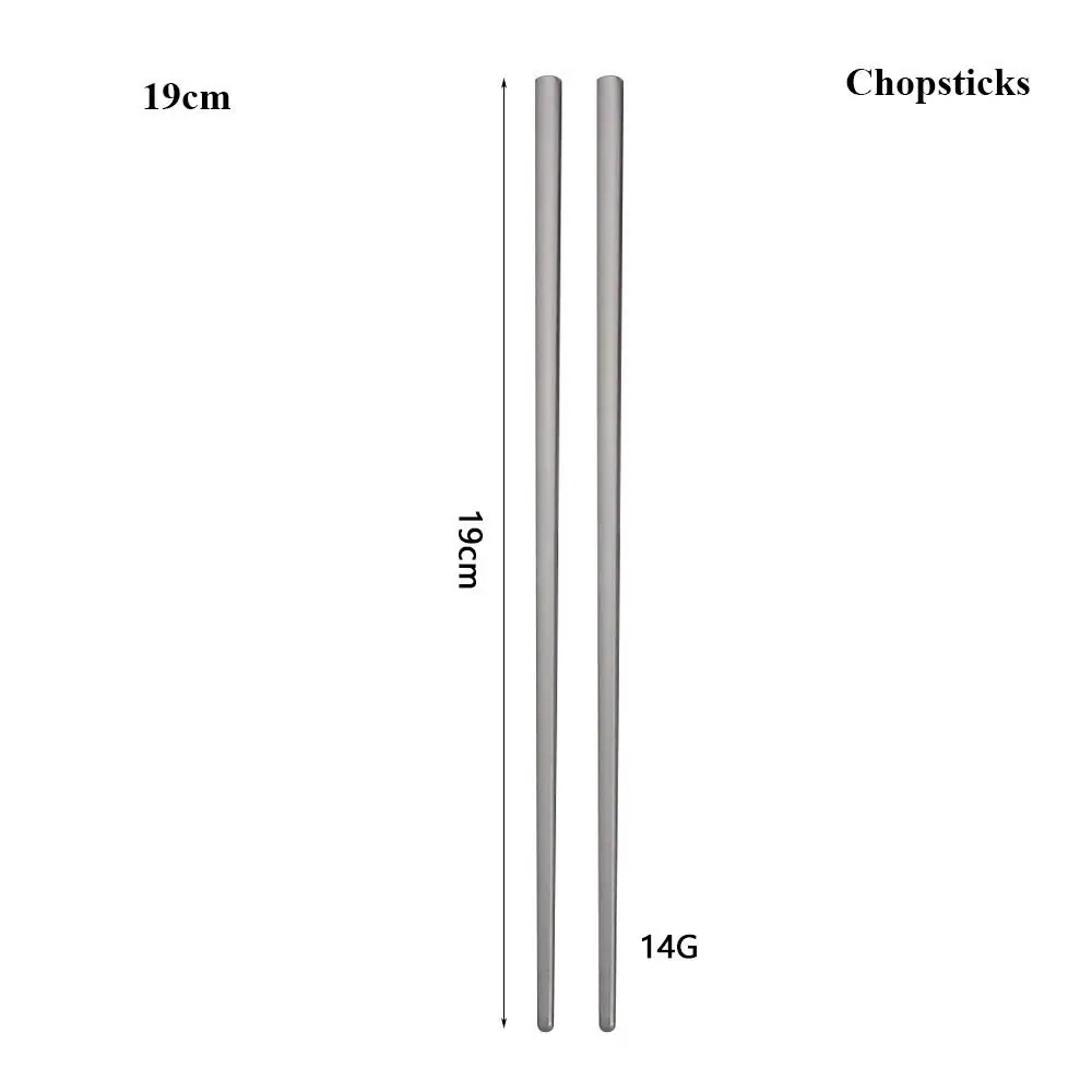 New Portable Titanium Spoon Long Handle Environmental Outdoor Camping Fork Cutlery Fork Chopsticks Outdoor Tool
