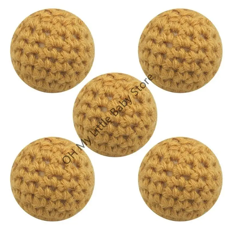 M76C 5 قطع حبات كروشيه لمشبك اللهاية وقلادة وسوار حرفية