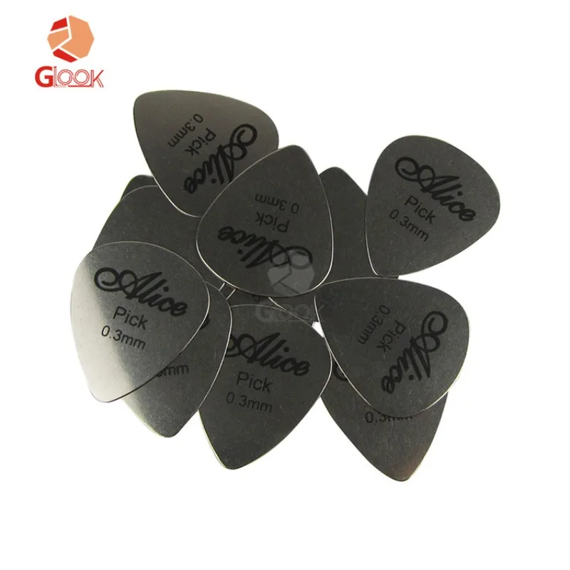 Alice 12pcs  Stainless Steel Pick Metal Shrapnel Acoustic Guitar Pick Electric Guitar Picks - Image 3