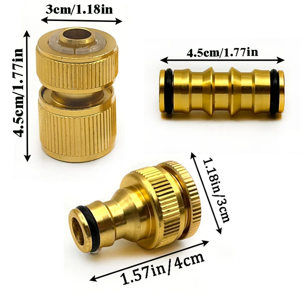 4 Pack Quick Connect Garden Hose Fittings 4-Way Splitter With Standard  Garden Pipe Quick Couplings Replacement