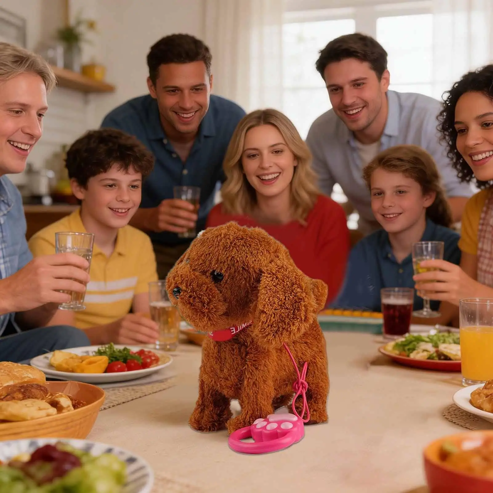 หุ่นยนต์สุนัขตุ๊กตาแบบโต้ตอบ เดินได้ มีเสียงเพลง หุ่นยนต์สุนัขที่เคลื่อนไหวได้เหมือนลูกสุนัขจริง สำหรับเด็กชาย เด็กหญิง งานวันเกิด