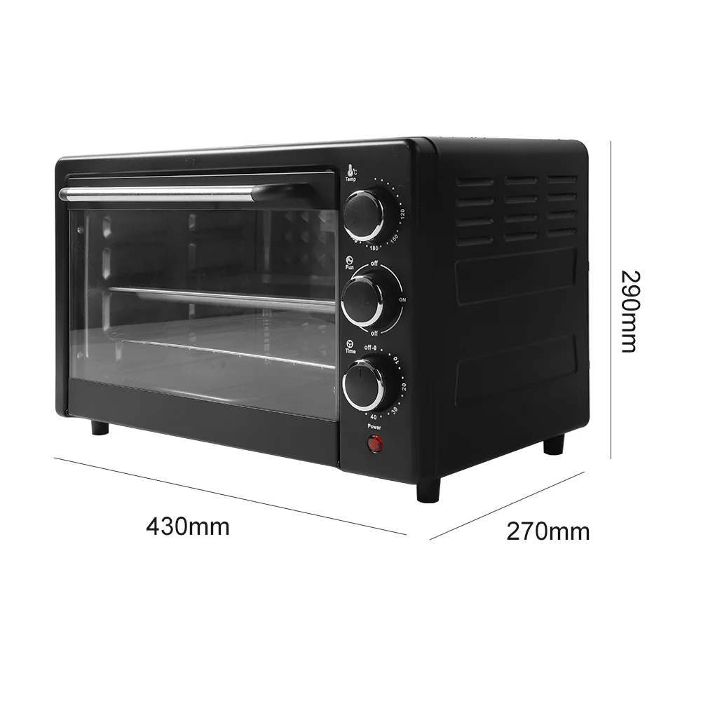 [EU Stock] 22L Electric Oven 220V 1000W Mini Electric Oven Pizza Crepe Bakery Roast Ovens Grill Breakfast Machine Timable