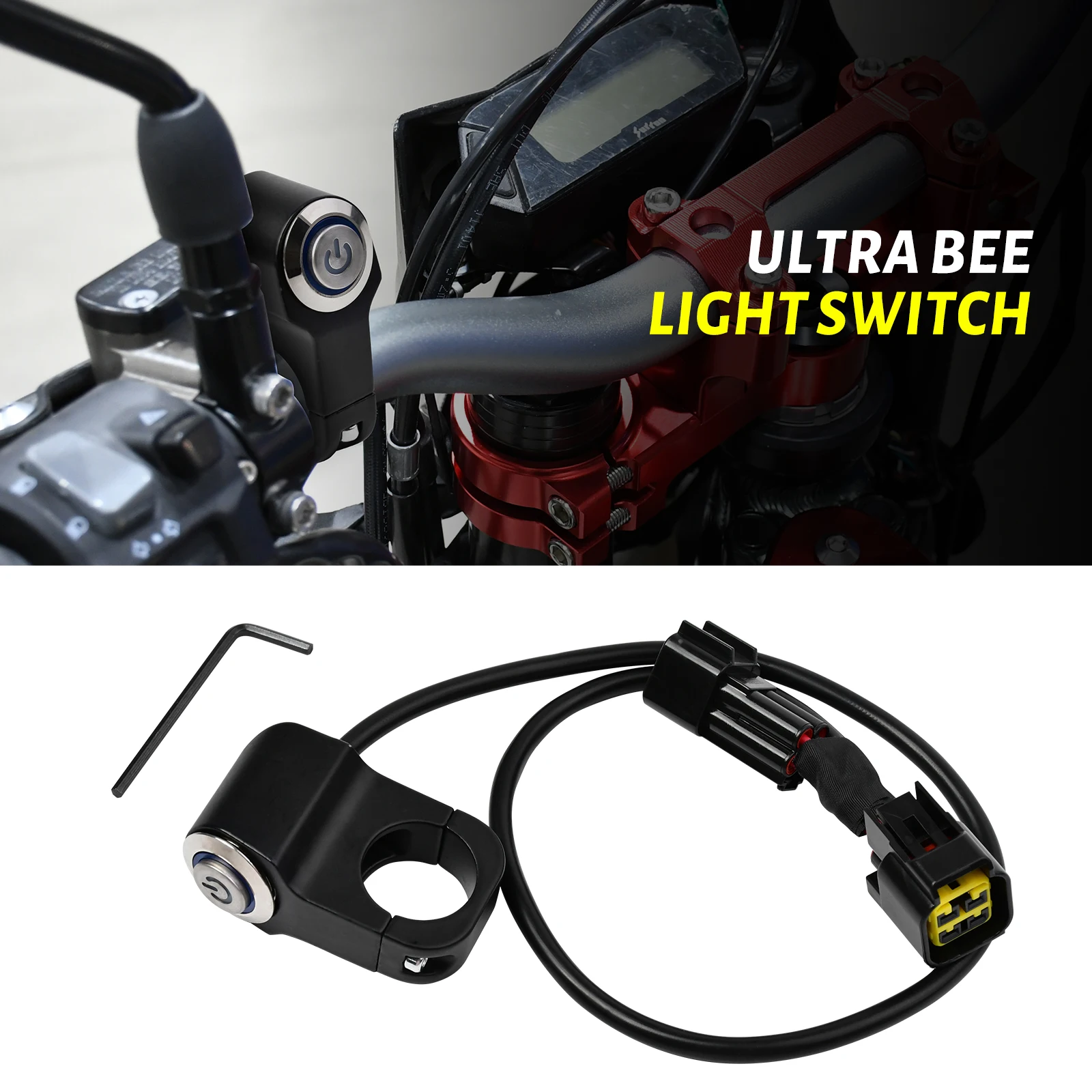 For SURRON Ultra Bee Headlight Switch Button E-bikes Off-road Dirt Bike for SurRon Motorcycles Modified Accessories