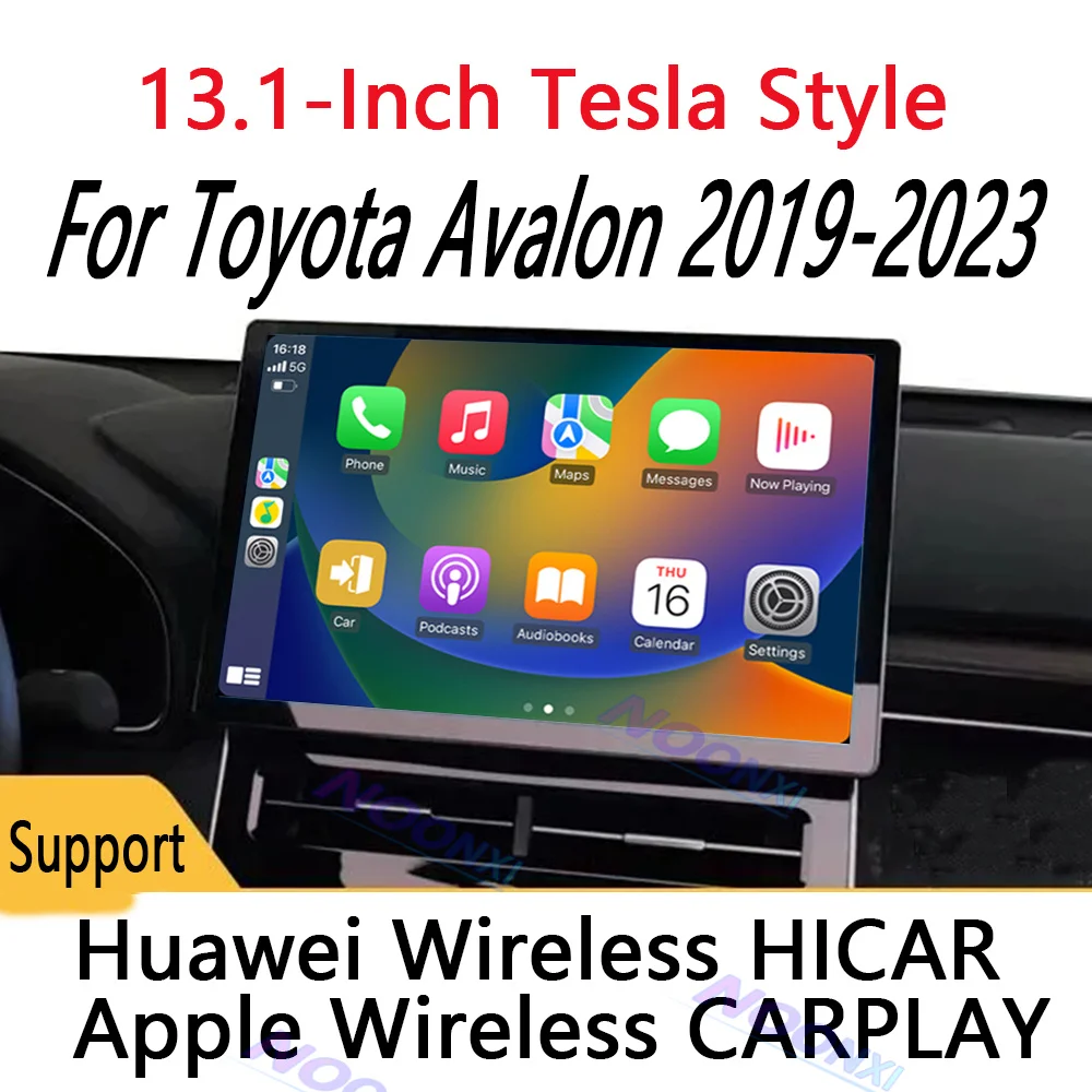 13.1 Inch 2K QLED Screen For Toyota Avalon 2019-2023 360 Camera Android 13 Car Radio GPS Navigation CarPlay Auto Stereo Carplay