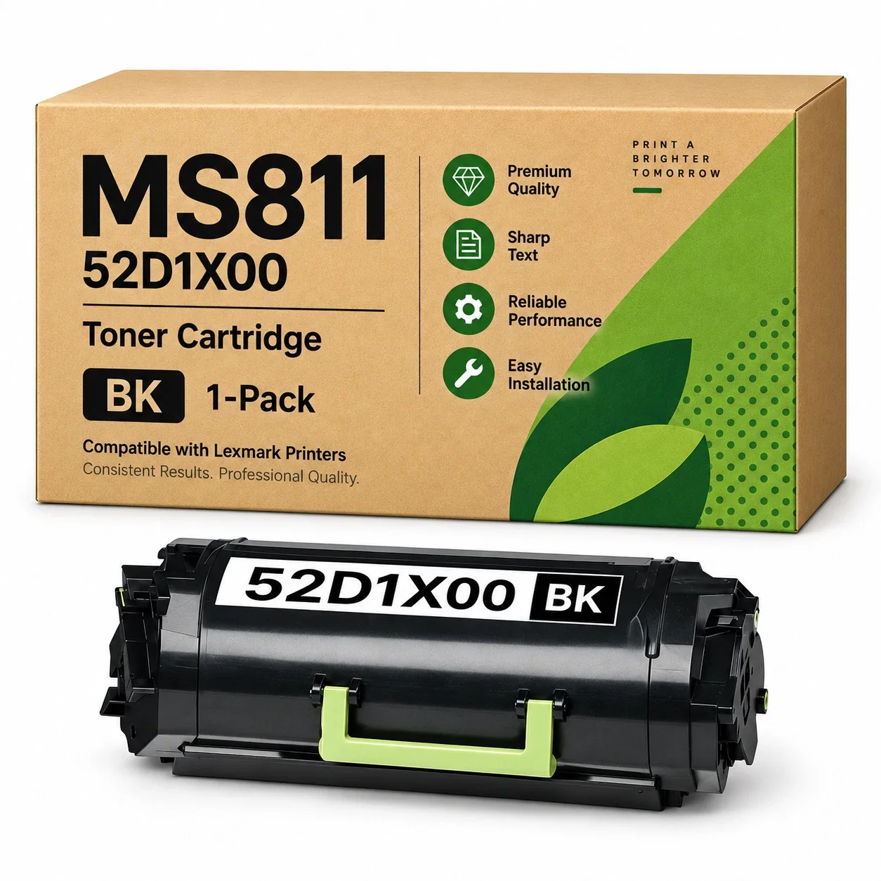 52D1X00 Extra High Yield Toner With Chip For Lexmark MS811 MS811n MS711 MX711