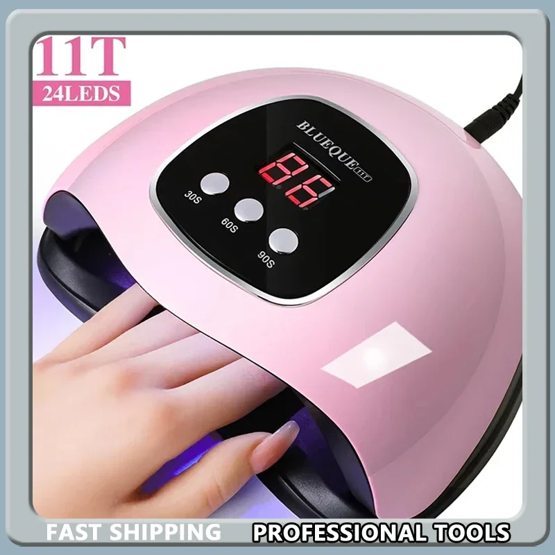 

Профессиональная УФ-сушилка для ногтей, 24-светодиодная УФ-маникюрная лампа для домашнего использования с USB-кабелем, сухой лак для ногтей
