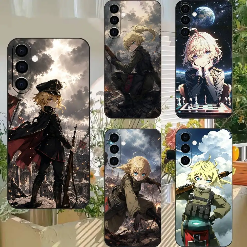 Epic Y-Youjo Senki Anime Phone Case Black Soft Silicone TPU For Samsung A72,A51,A70,A71,A53,A52,A73