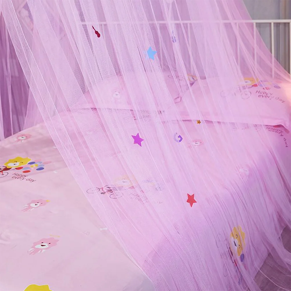 

1Pcs Lace Hanging Mosquito Net Dome Pink Bed Canopy Breathable Round Net Bed Hanging Tent for Bedroom Home Hotel