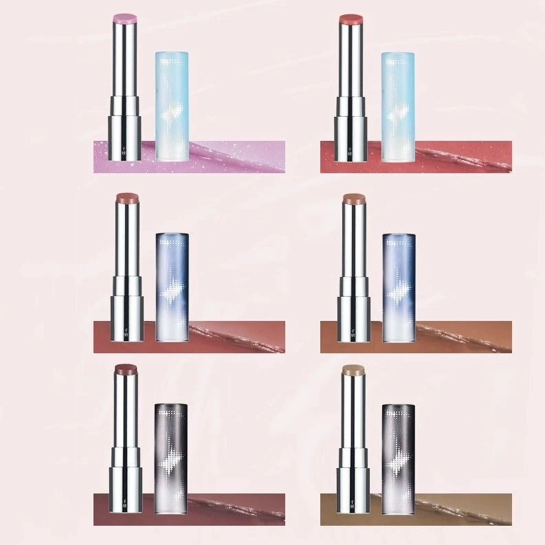 ملمع شفاه صلب من فيلم كريريبي كريستال، لمسة نهائية مرآة طويلة الأمد، شفاه مبطنة، ملمع شفاه أحمر، أحمر شفاه مرطب للنساء