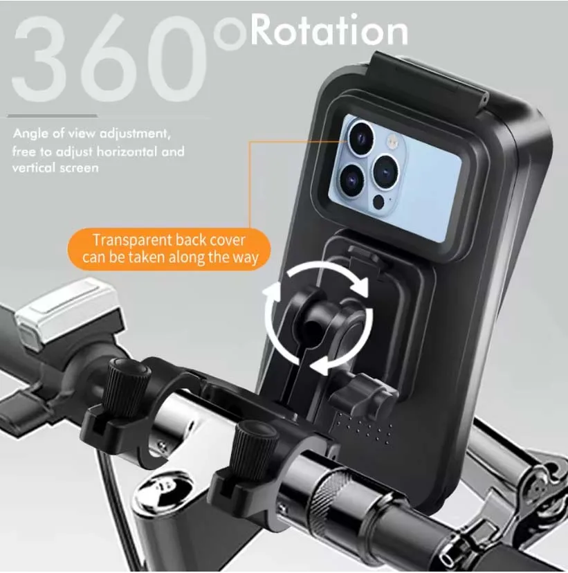 방수 오토바이 전화 마운트 - iPhone/Android GPS 네비게이션용 USB 충전 기능이 있는 충전식 전기 자전거 홀더