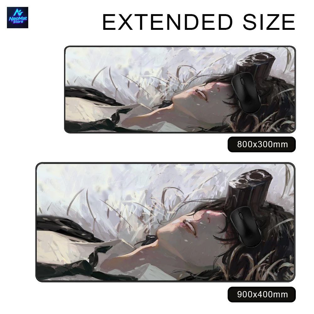 لوحة ماوس أنيمي آكي هاياكاوا بالمنشار رجل Maousepad لوحة ماوس ألعاب كبيرة 90x40 ألعاب الديكور إعداد وسادة مكتب المطاط Deskmat