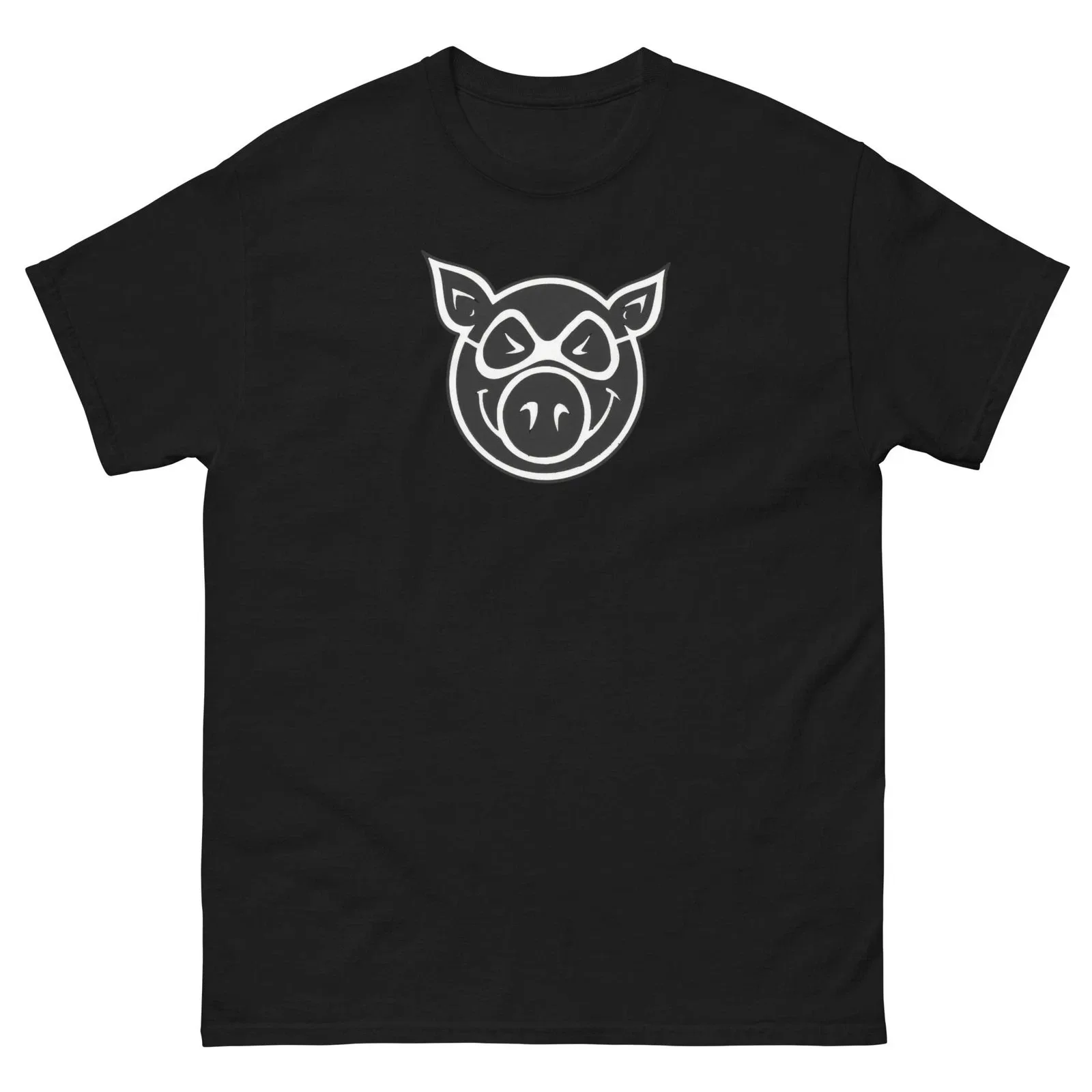 Pig Skateboard Wheels Logo T-Shirt mit Grafikdruck, hochwertiger Luxus-Unisex-Stil für Männer und Frauen – Detail 2