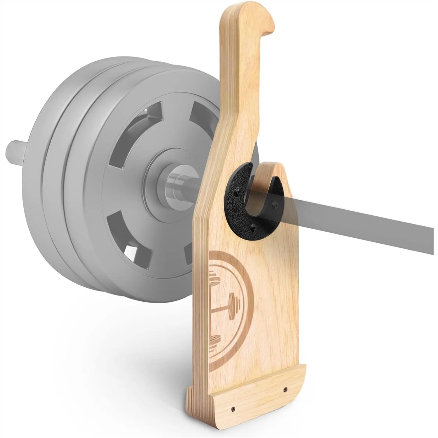 

Wooden Deadlift Jack for Weight Training, Barbell Lift Jack with Non-Slip Handle, Stable and Portable for Loading/Unloading