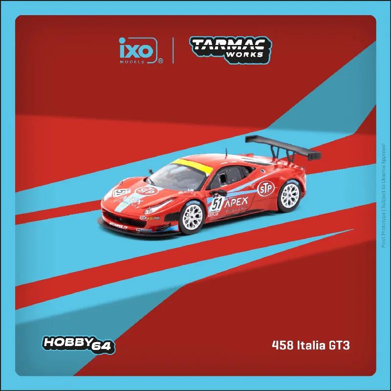 In Stock Tarmac Works TW 1:64 458 Italia GT3 No. 51 FIA Simulation Alloy