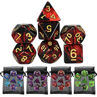 Dice DND Game Dice Role Dice Mixing Colours Dice Set With Bag 9 Different Styles Available For Portable Toys DND RPG TRPG Games