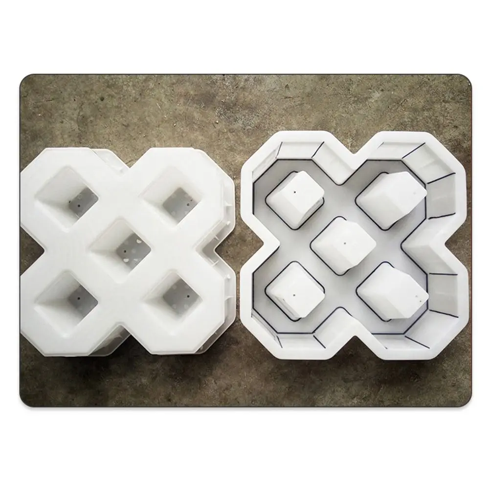 Picture 6: 1Pcs 25x6cm Paving Brick Mould Plastic Reusable Stepping Stone Paver Hollow Grass DIY Walkway Brick Mold