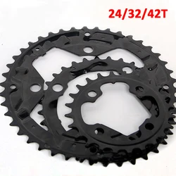 BUCKLOS 104/64 BCD Triple Speed Chainring Set 24T 32T 42T MTB Sprocket BMX Bike Chainwheel for Shimano Mountain Bicycle Crankset