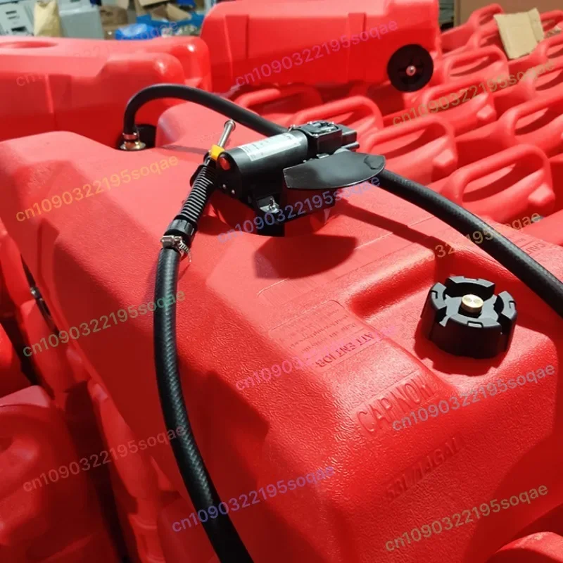 14 Gallon Portable Gas Tank on Wheels Fuel Storage Caddy with Pump for Diesel Transfer 12V Electric