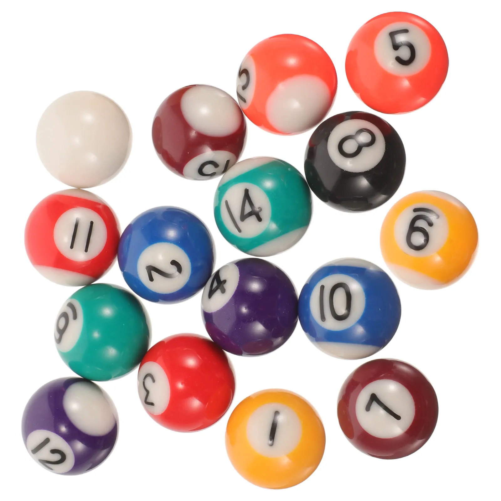 

1Set Billiard Ball Set Wearresistant Resin Pool Balls for Family Game Room Entertainment Billiard Balls Set