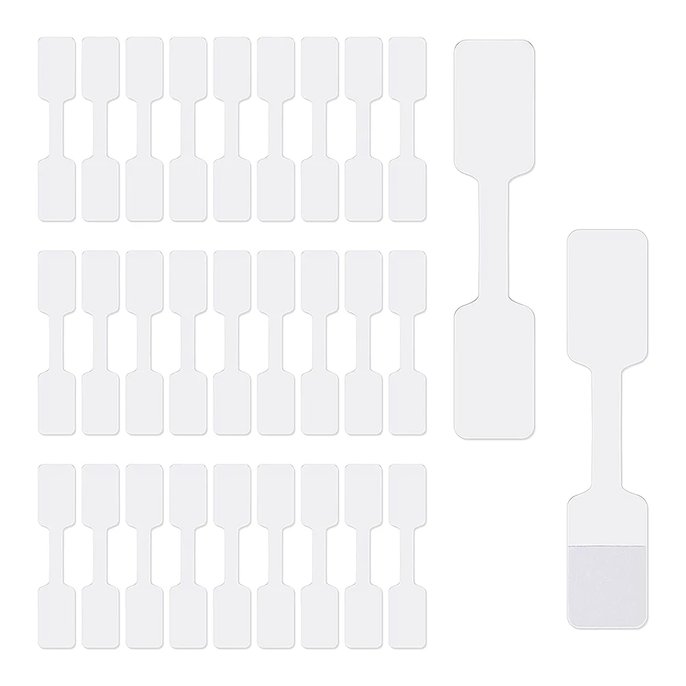 AA83 500Pcs Blank Jewelry Price Tags Stickers Jewelry Price Label for Necklace Earring Price Identify Rectangle Label