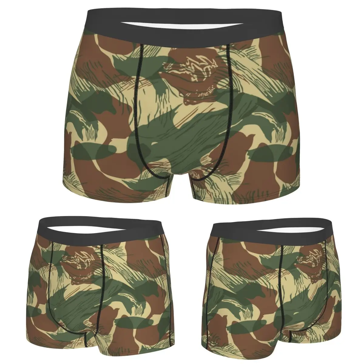

Boxer Underpants Shorts Rhodesian Brush Stroke Camouflage Panties Men's Comfortable Underwear for Homme Man Boyfriend Gift