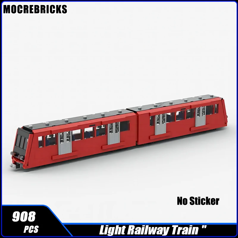 

Urban Service Carriage Locomotive Docklands Light Railway Passenger Train MOC Building Blocks Assembly Model Bricks Toys Gifts