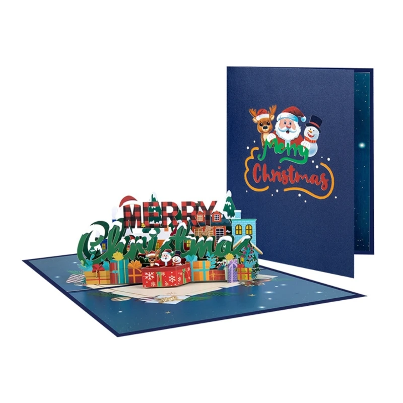 

Christmas 3D Greeting Card Handmade Popup Designs for Celebration Decors