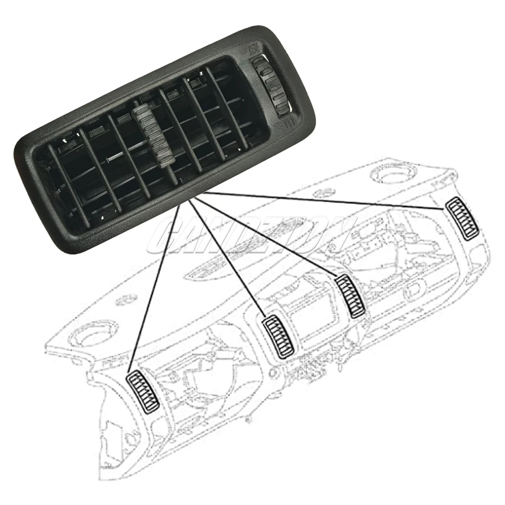 New Black/Gray Air Vent Grille Diffuser Cover Heater ABS 7701054458 For Opel/Vauxhall Vivaro Renault Trafic MK2 car accessories