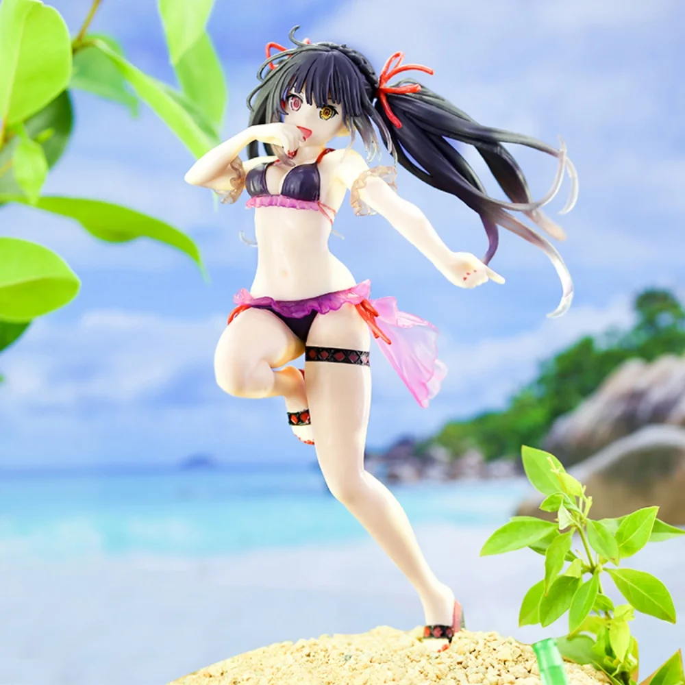 7.87in/20cm Anime DATE A LIVE Figure Swimsuit Tokisaki Kurumi Action Figures Pvc Desktop Ornamen Collection Model Toys Gifts
