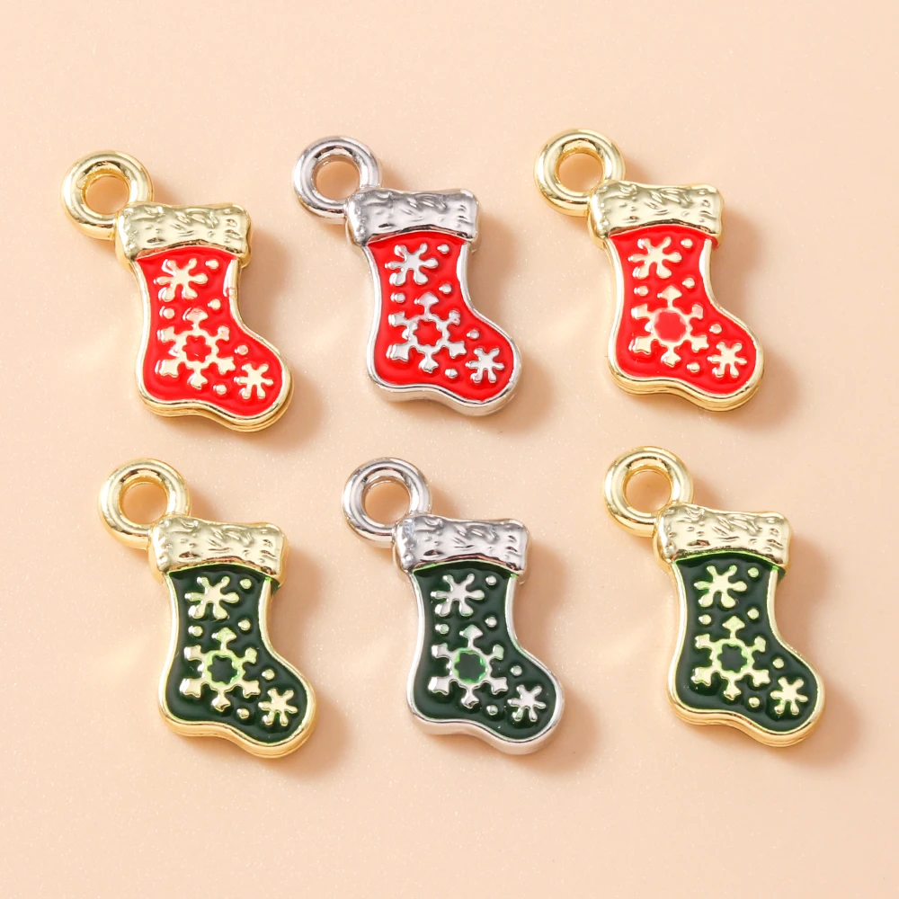 Leslie 5-teiliges Modisches Weihnachts-Charms-Set, Niedliche Weihnachtsglocken-Anhänger für Ohrringe und Halsketten-Herstellung – Detail 11