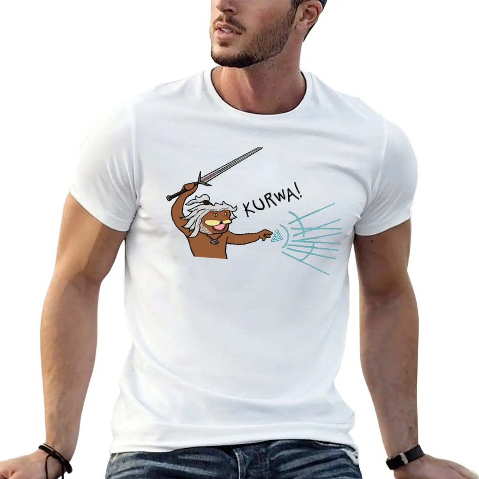 

pack t man T-Shirt Spurdo tshirt Wiedmin shirt cotton