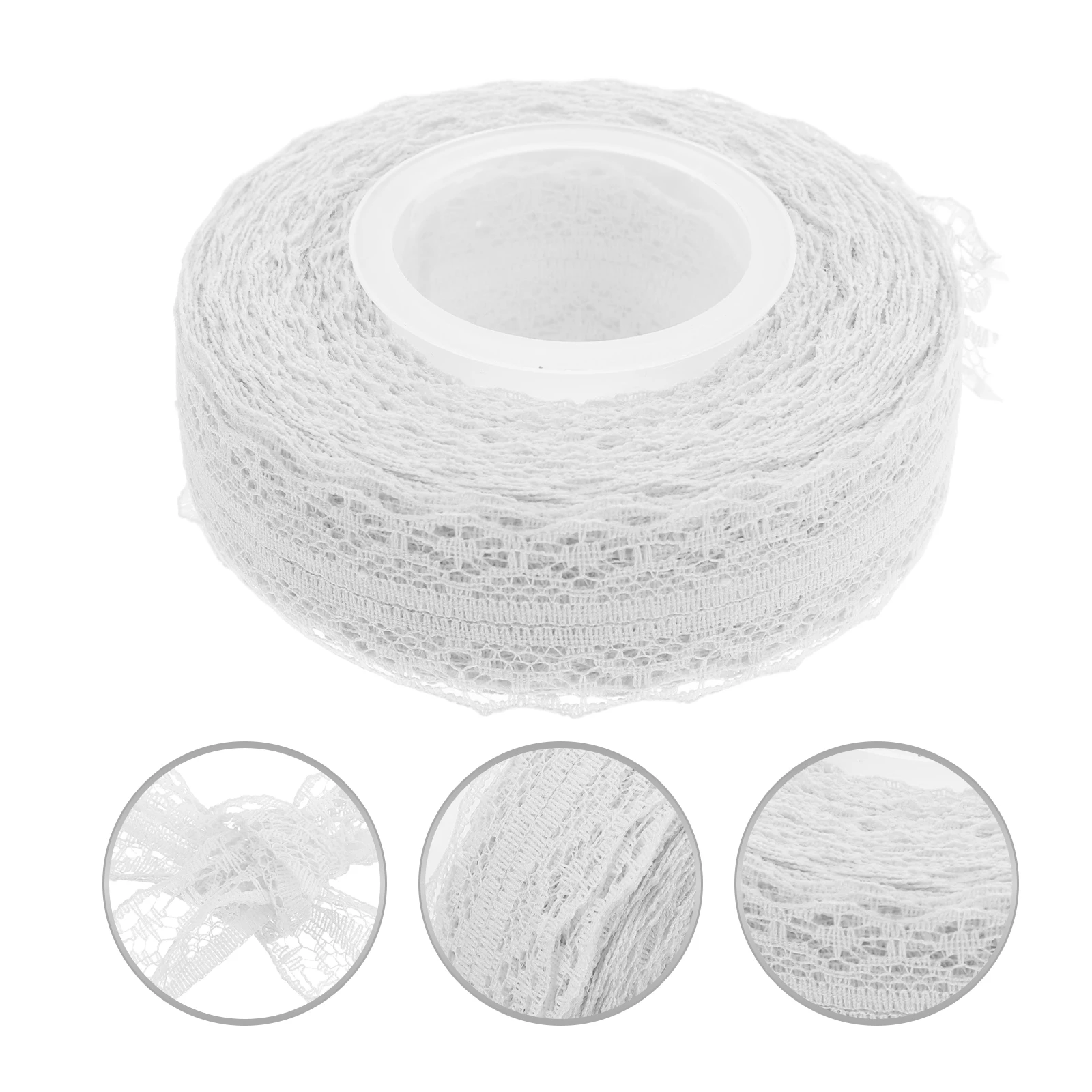 

1 Roll Lace Diy Crafts Wedding Decorations Elegant Vintage Pattern Ribbon Cuttable Lightweight For Cake Gift Packaging Bridal