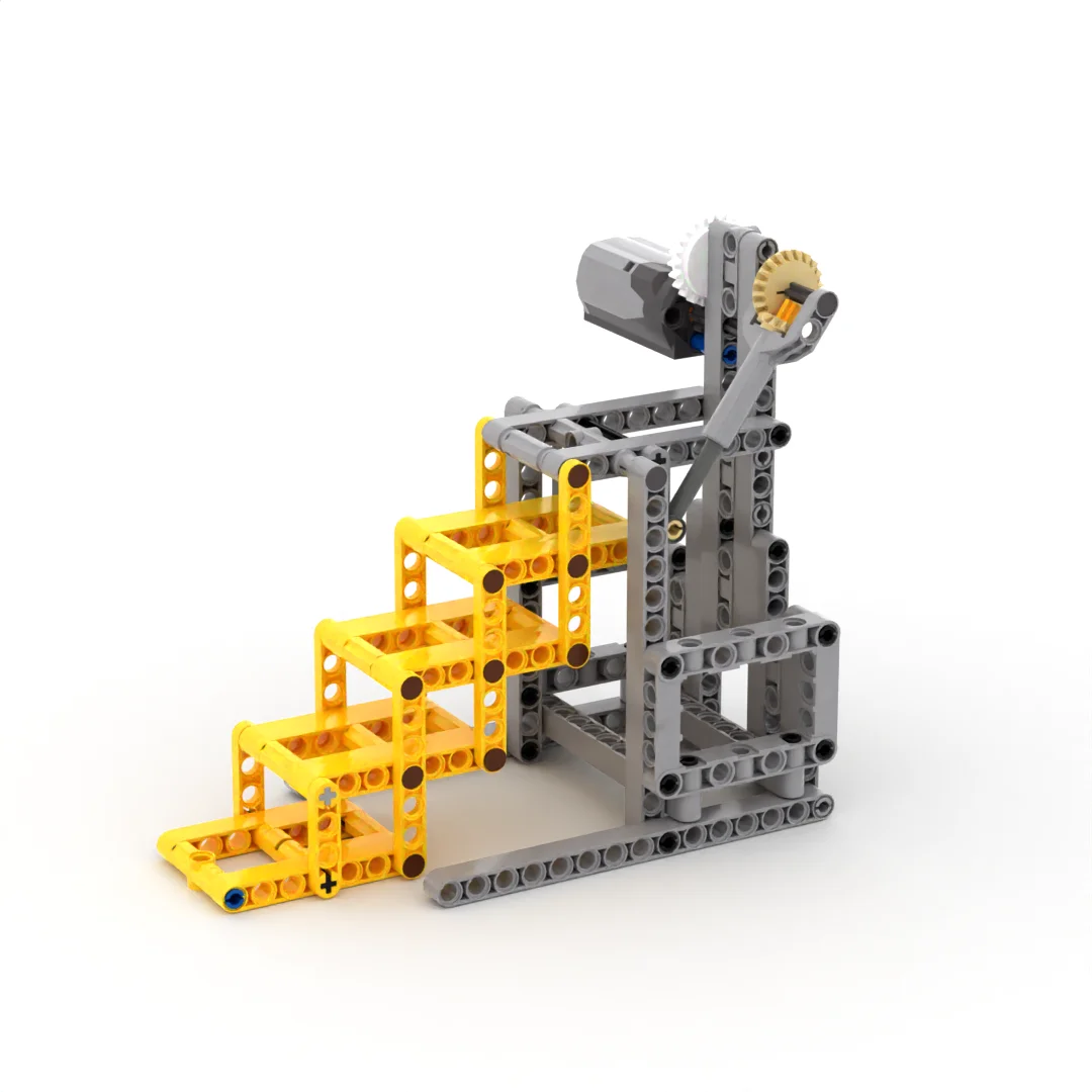 

MOC STEM Technological Building Blocks Folding Ladder Model Science Toys For Student Antistress Assembly Bricks Teaching Aid Kit
