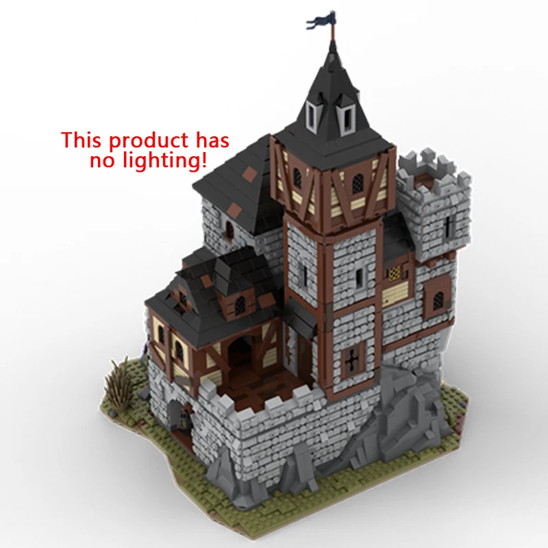 Castelo medieval modelo moc tijolos de construção clássico pedra tijolo castelo tecnologia modular presentes feriado montar crianças brinquedo terno