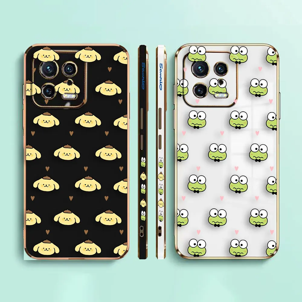 Cover Smooth E-TPU Phone Case For Xiaomi 8 9 10 10T 11 11T 12 12T 13 13T LITE PRO 4G 5G Case P-Pompompurin Kero kero K-Keroppi