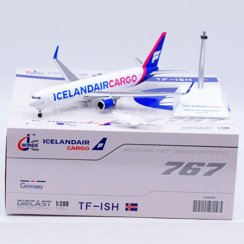 

LH2436C Alloy Collectible Plane JC Wings 1:200 Icelandair Cargo "Interactive Series" B767-300ER Diecast Aircraft Model TF-ISH