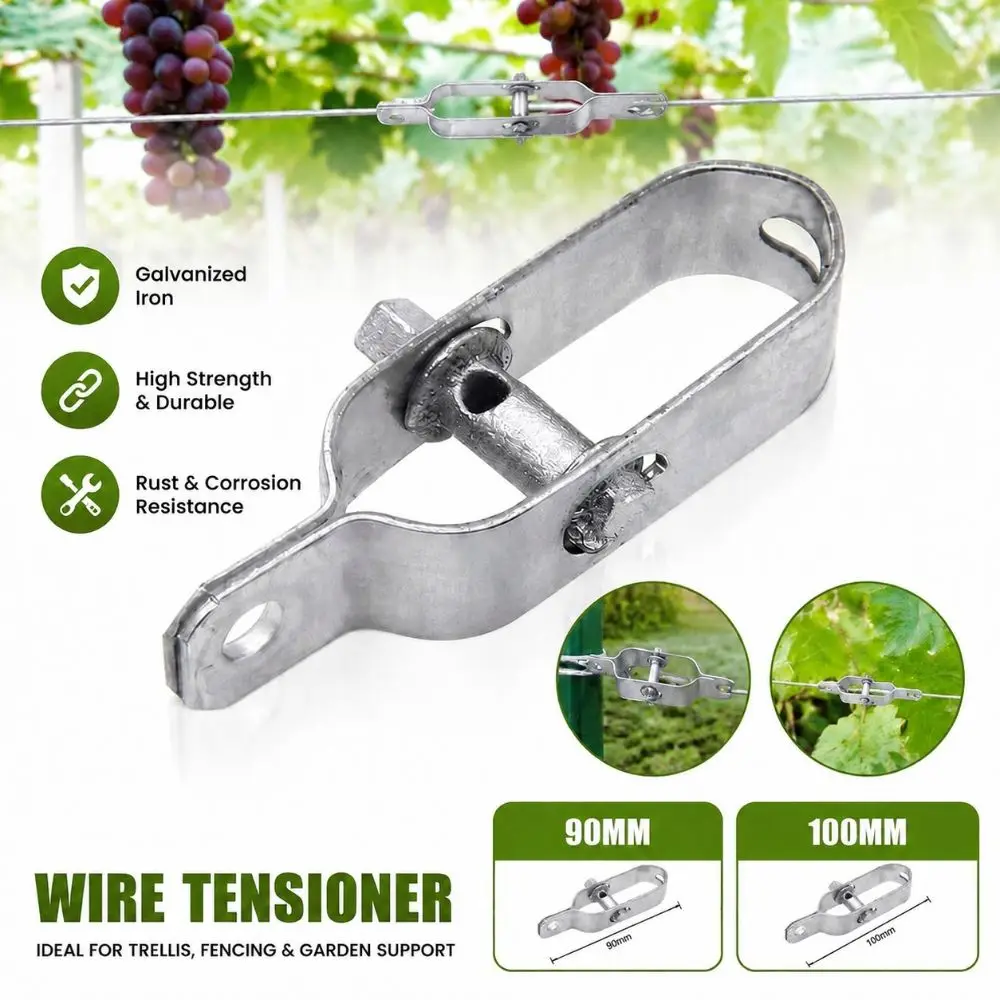 New Heavy Duty Wire Tightener Silver Galvanised Electric Fence Tightener Wire Ratchet Tensioner Home