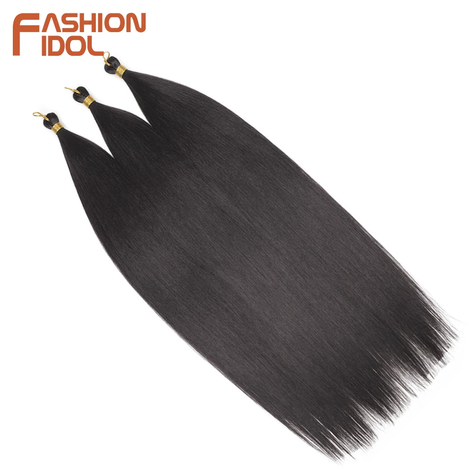 Mode Idol 28 inch 3pcs glattes Pony Haar häkeln Zöpfe Haar synthetisches Flechten Haar weich häkeln Haar verlängerungen gefälschte Faser