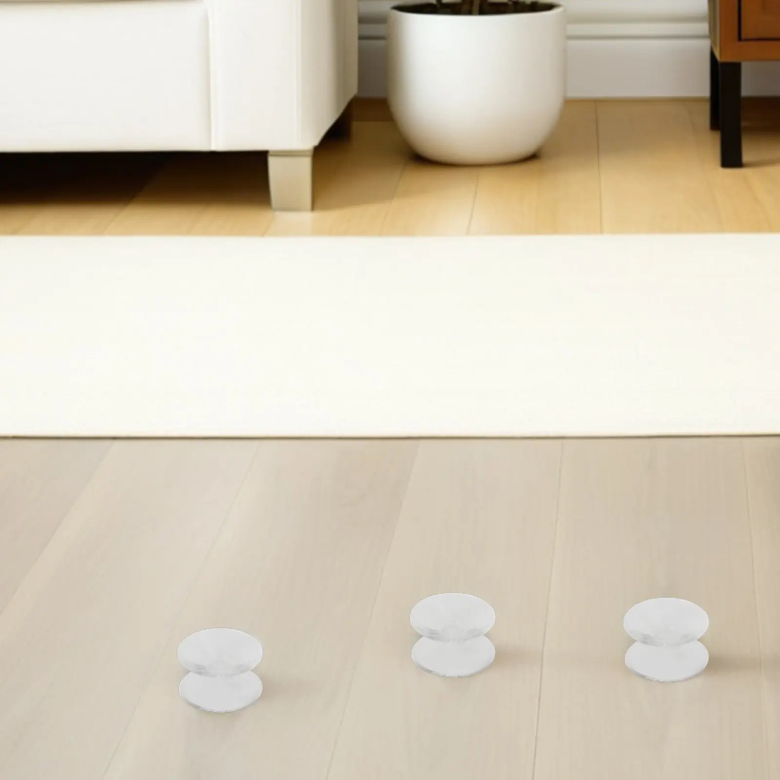 24Pcs Transparent Silicone Double-Sided Suction Cup Spacers Glass Table Bumpers Anti-Slip Pads for Household Organization Window