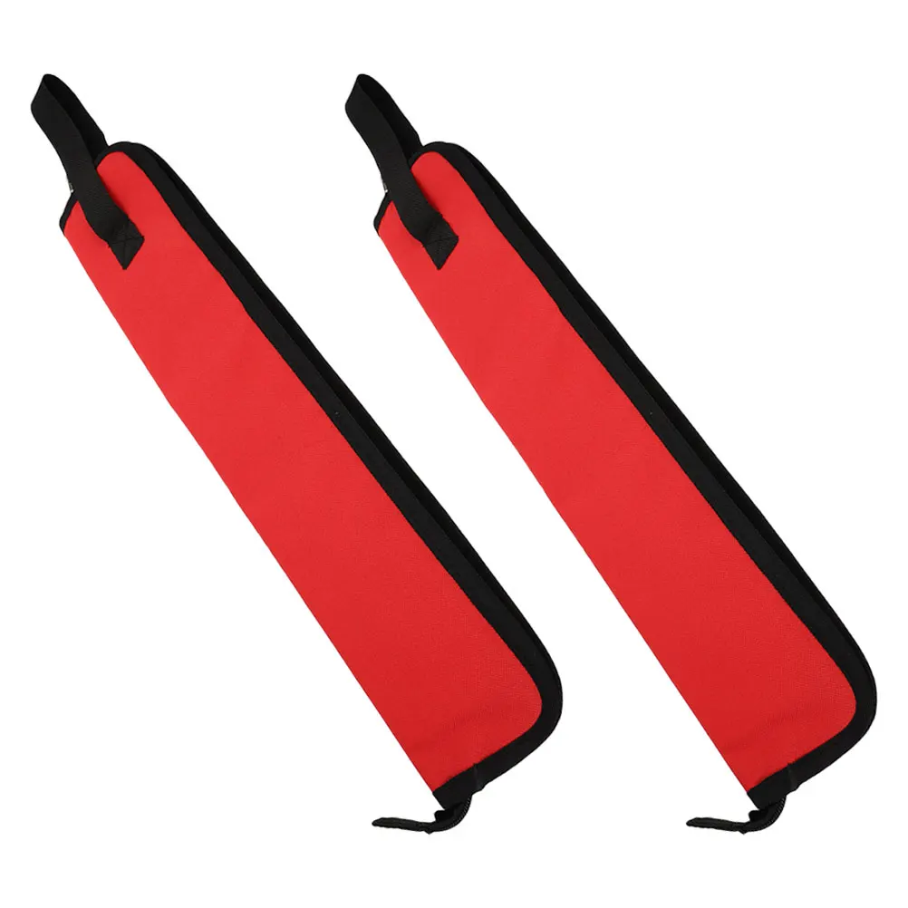 

2pcs Drum Stick Storage Bag Lightweight Organizer Case for Drumsticks Mallets Brushes Percussion Accessories Shoulder Bag