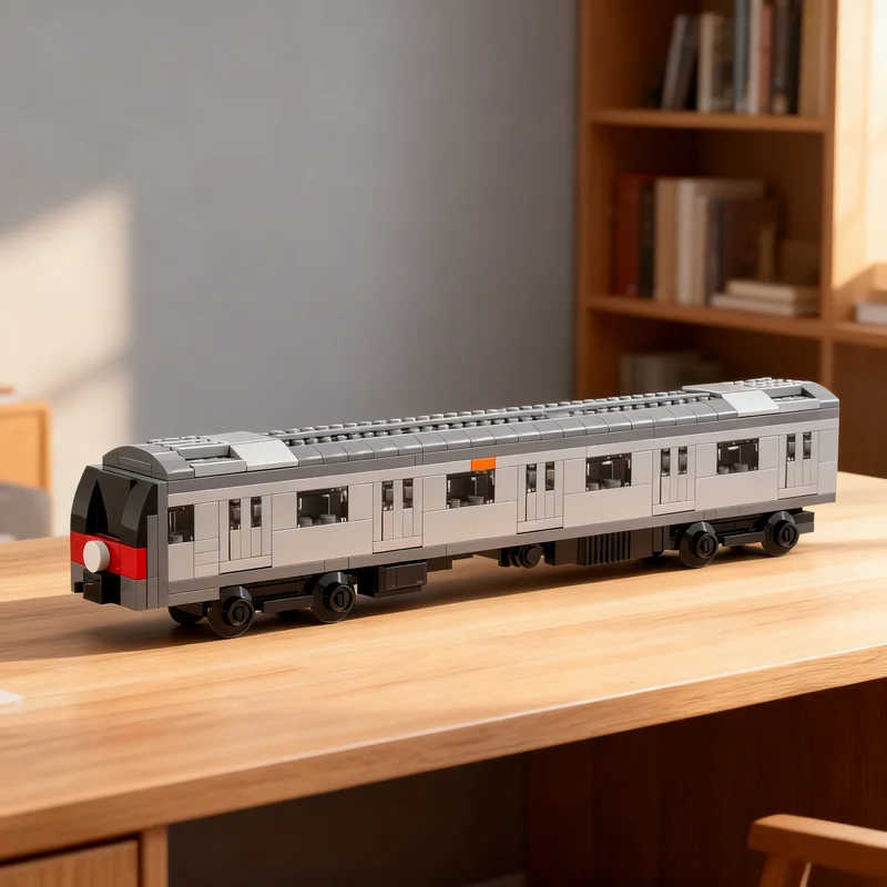 258pcs MOC Train MTR Metro-Cammell EMU M-Train Refurbished A Car Model Christmas Gift Creative Set Craft Design