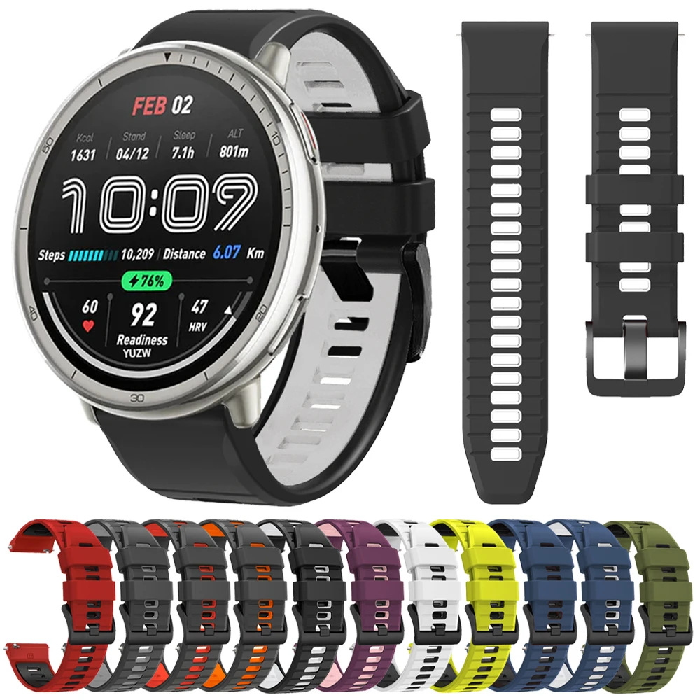 Silicone 20mm Watch Band For Amazfit Active 2 Bracelet For Amazfit Active2 Square 44mm/GTS 4 2 mini/Bip 3 Pro U S/GTR 42mm Strap